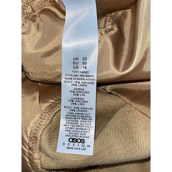 ASOS DESIGN Plus Size Pleated High-Waist Shorts | NWT | Size 18 - Picture 5 of 8